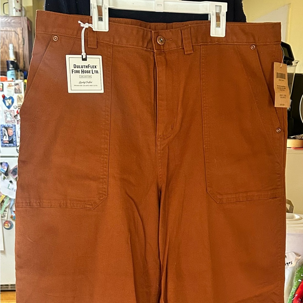 Duluth Trading Company cropped firehose pants